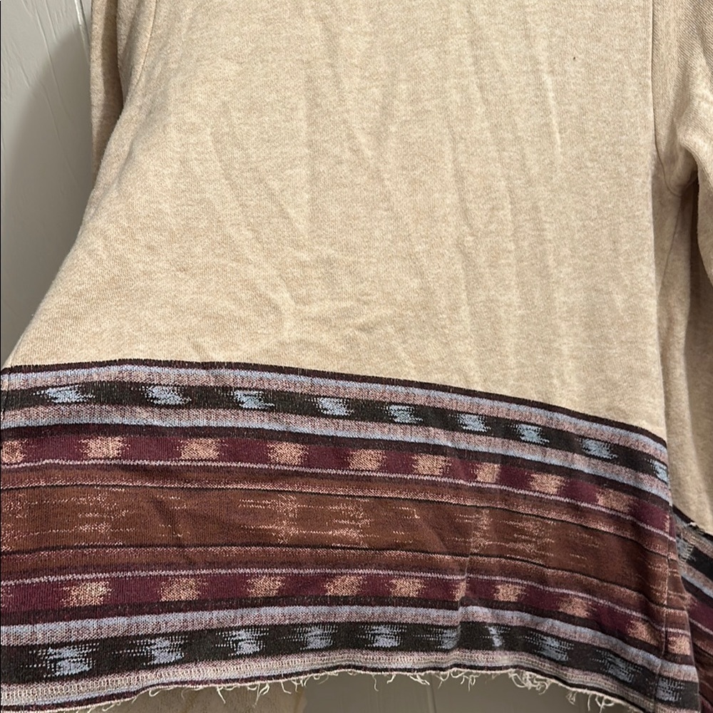 Billabong Cream Cardigan Asymmetrical Waterfall Knit - Picture 14 of 14